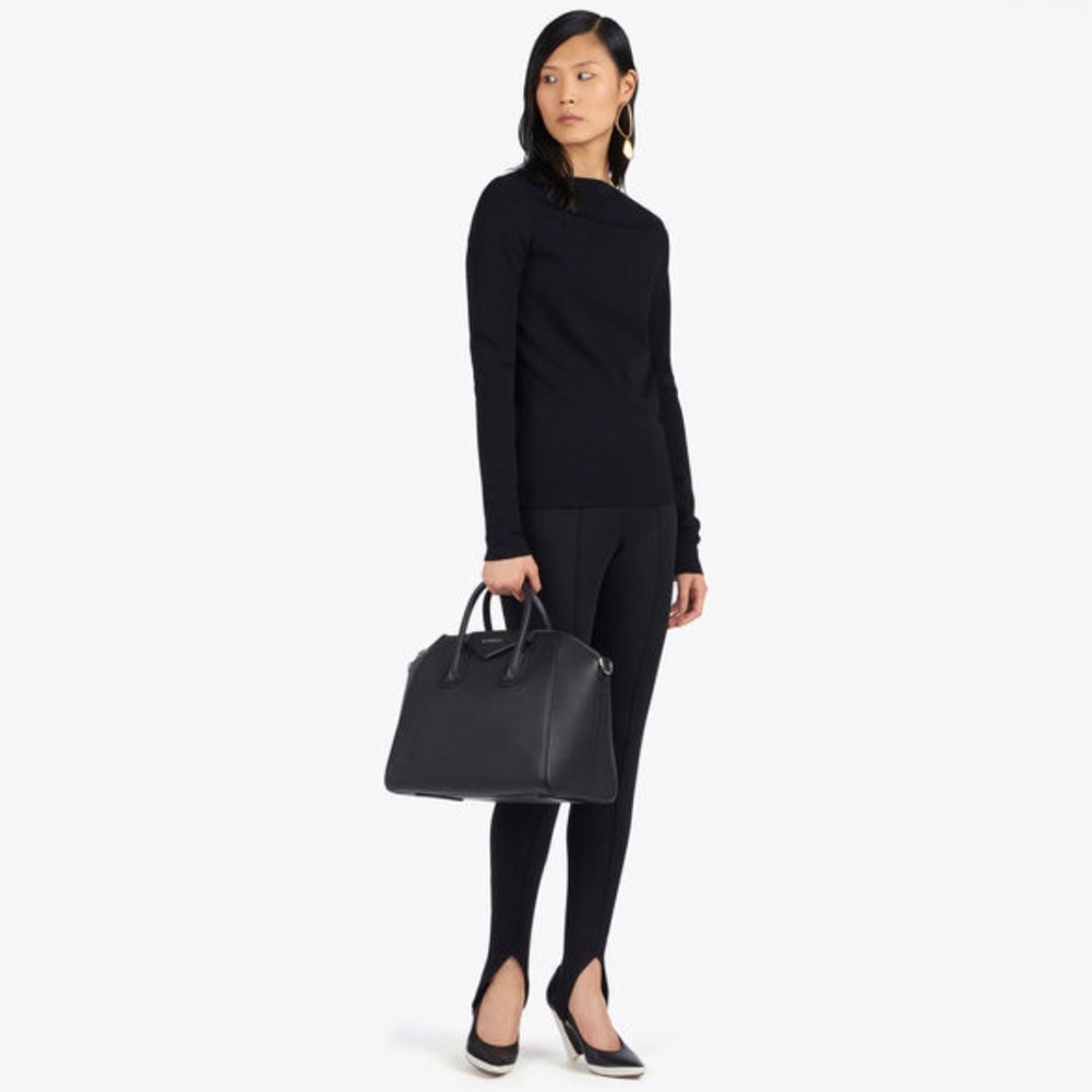 Givenchy Antigona medium black grained leather silver metal satchel purse bag - Picture 5 of 10